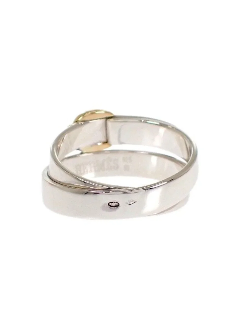 Hermes Double True Stamp 50 Ring Includes Silver Yellow Gold